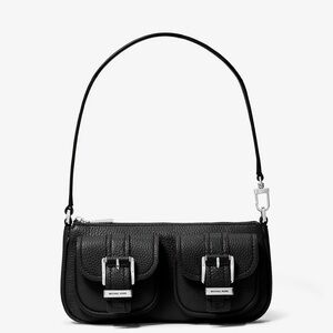 Michael Kors Black Pebbled Leather Shoulder Bag